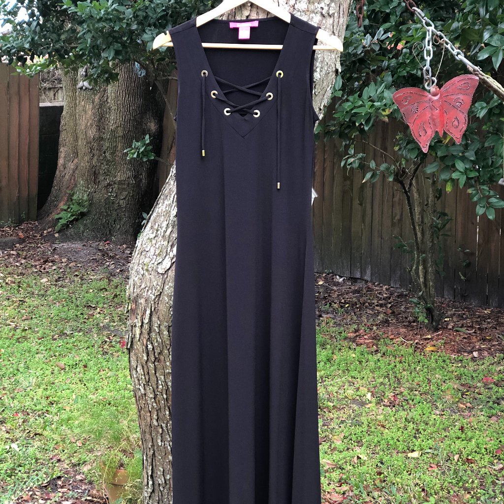 Stunning Black Ankle Length Dress
